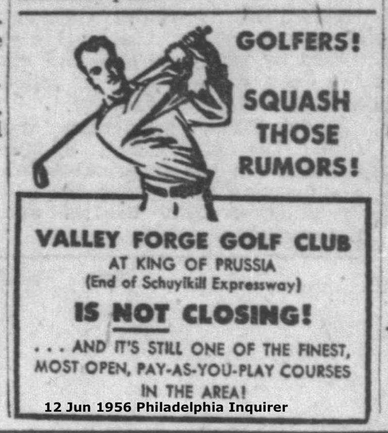 King of Prussia Historical Society Valley Golf Club